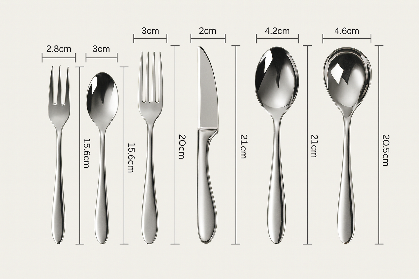 Stainless Steel Cutlery (6 pcs)