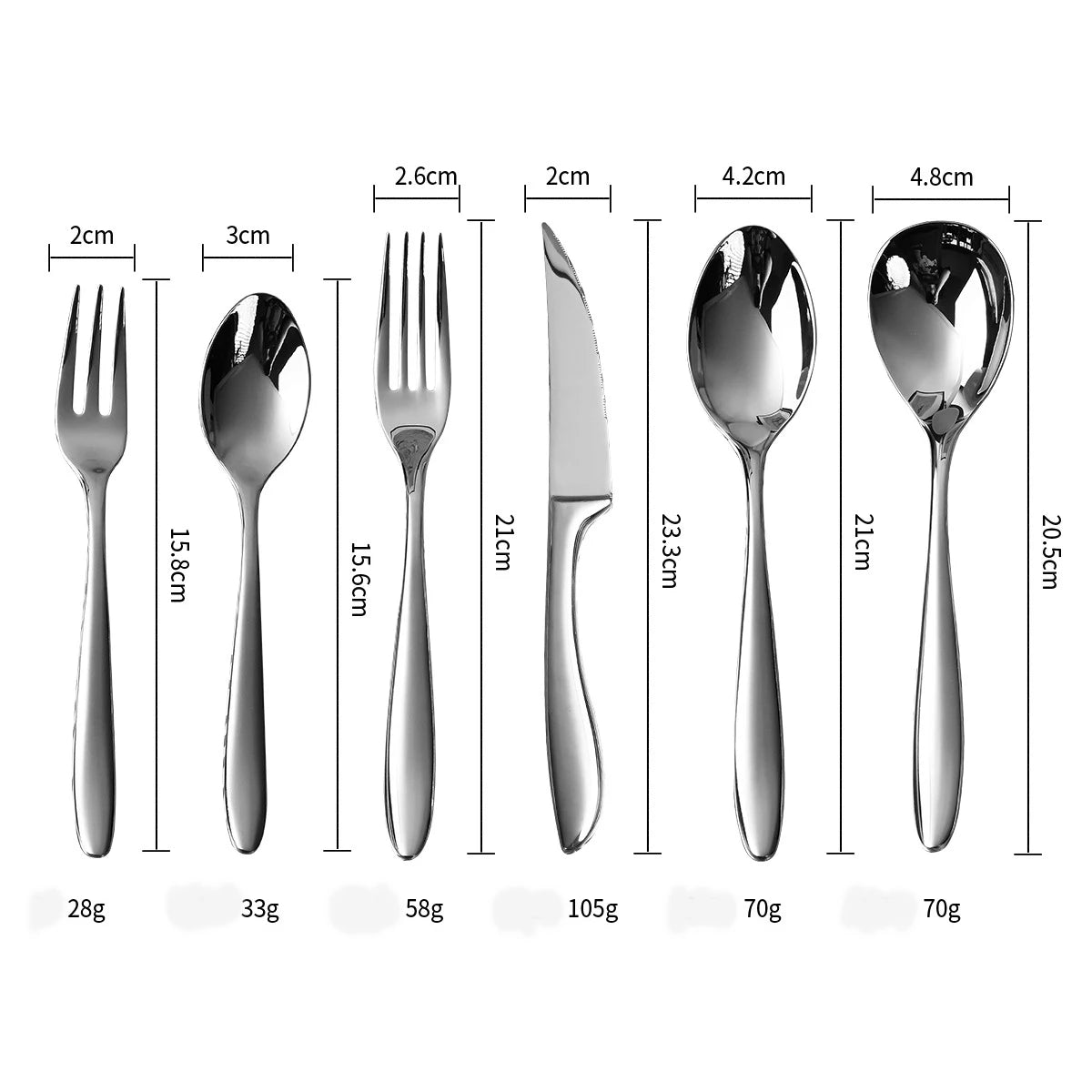 Gold or Silver Premium Flatware set (16 pcs)