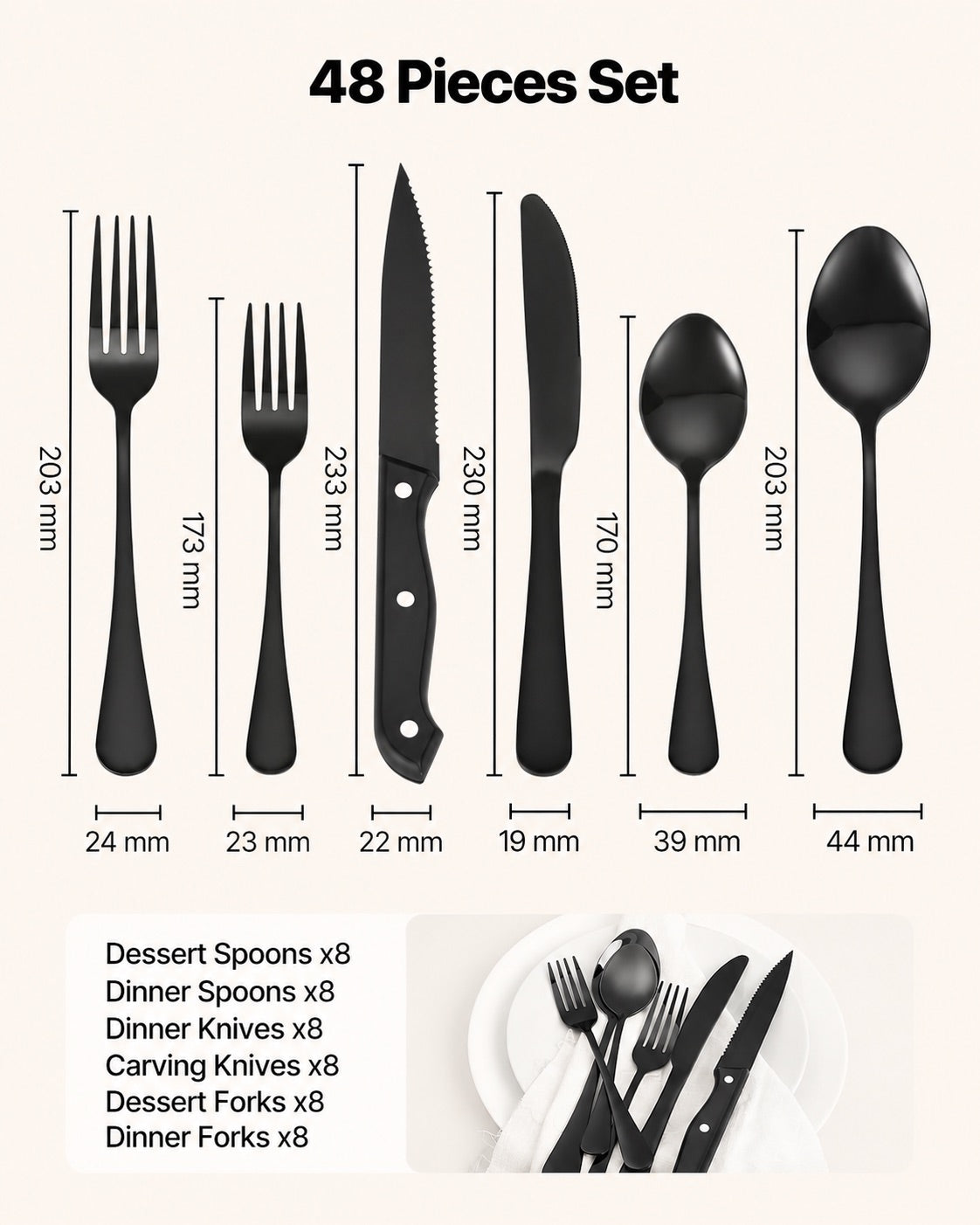 Flatware 48-Piece for 8
