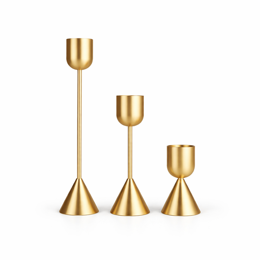 Golden Light Candle Holder (3 pcs)