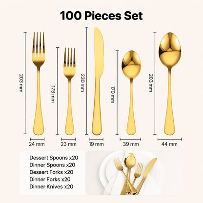 Flatware 100-Piece for 20