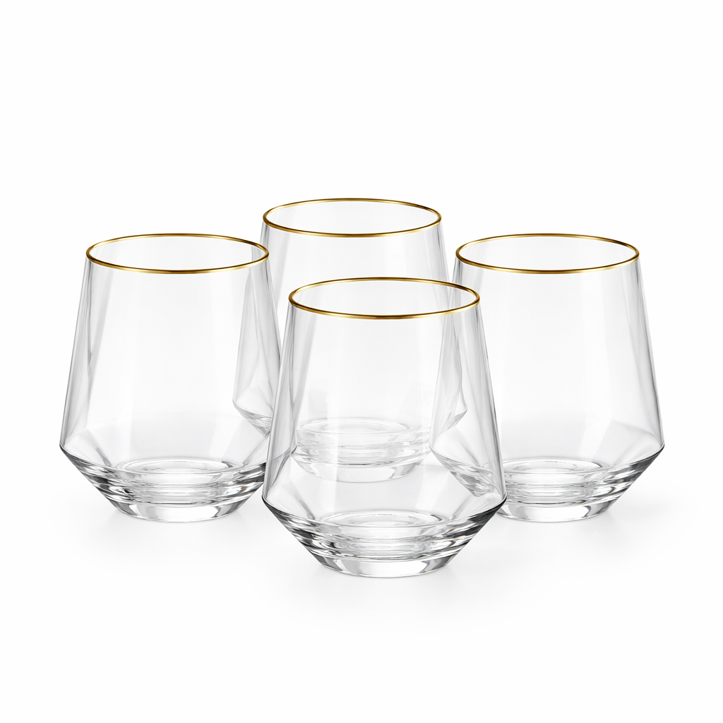 GOLDEN RIM WATER GLASS (4 pcs)
