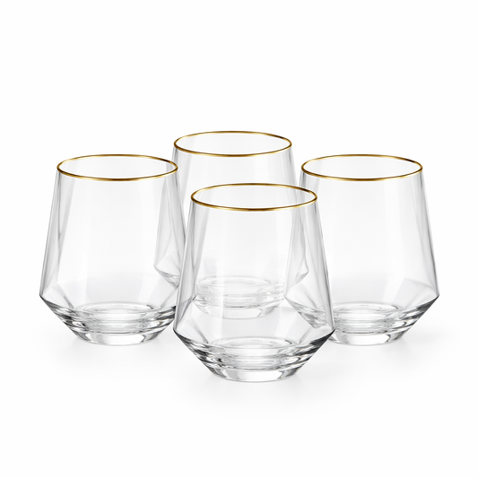 GOLDEN RIM WATER GLASS (4 pcs)